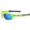 uvex sportstyle 507, occhiali da sole per bambini, specchiato, incl. fascia, green/green, one size