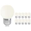 BELINGGO Lampadina a LED E27, 1W luce bianca morbida, 3000K non dimmerabile, a risparmio energetico, 10W equivalente, per camera da letto, bagno, trucco, veranda, lampada da tavolo, luce notturna, 10 pezzi