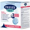 Emoform Dent - Dispositivo pulizia protesi dentali Polifarma per l'igiene quotidiana, 56 compresse
