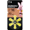 Duracell Easy Tab 10 Giallo Batteria Per Apparecchio Acustico 6 Pezzi