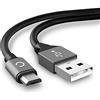 CELLONIC ® Cavo USB 2m compatibile con Samsung HMX-Q20 HMX-Q200 HMX-QF20 Filo carica 2A Cavetto dati USB A 2.0 PVC nero, per fotocamera