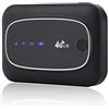 Kafuty 4G LTE Mini WiFi Router Nero/Bianco Mobile Router Modem WiFi Hotspot Portatile (per Europa e Asia)(Nero)