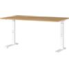 GERMANIA DIE MÖBELMACHER Germania Scrivania 7904-552, a Rovere di Grandson repro/Bianco, altezza media regolabile, 140 x 91 x 80 cm (LxAxP)
