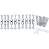 Kadimendium Scatola di Giunzione Switch Box Repairer Tool Strut Bolt Wrench Wall Switch Repairer Outlet Repair Fastener Set per 86mm X 86mm Scatole Elettriche a Muro(86 puntone in metallo)