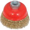 Silverline 969731, Spazzola a tazza in acciaio ottonato 100 mm