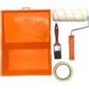 Nespoli Kit rullo vernice antigoccia 18 cm, con vassoio, nastro e pennello, ideale per pareti e soffitti, set fai da te per la decorazione della casa