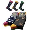 Lucchetti Socks Milano 6 Paia di Calze Uomo Corte Caldo Cotone Colorate Tendenza Pois Fantasia Fashion Made in Italy (Taglia Unica, SET FASHION)