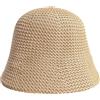 XYIYI Cappello da pescatore da donna in tessuto a rete all'uncinetto, cappello estivo da spiaggia, Cachi, Taglia unica