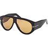 Tom Ford Occhiali da Sole BRONSON FT 1044 Shiny Black/Brown 60/12/140 uomo