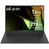 LG Gram 17Z90S-G.AD78B laptop Intel Core Ultra 7 155H Computer portatile 43,2 cm (17") WQXGA 16 GB DDR5-SDRAM 1 TB SSD Wi-Fi 6 (802.11ax) Windows 11 Home Nero