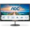 AOC V4 Q32V4 Monitor PC 80 cm (31.5") 2560 x 1440 Pixel 2K Ultra HD LED Nero