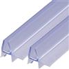 Sealis 2x 100cm Sealis Guarnizione Ricambio - Guarnizione Sottoporta Doccia per Vetri di Spessore 4mm/ 5mm Profilo Box Doccia Guarnizione Aletta Doccia - Trasparente