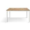 Tavolo RAVENNA in legno finitura rovere rustico e struttura in metallo bianco 110×68 cm