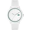 Lacoste Orologio al quarzo analogico da uomo o donna della collezione Lacoste.12.12, dotato di un elegante bracciale in silicone con trama petit piqué