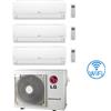 Lg Climatizzatore Condizionatore LG Deluxe UVnano R32 Wifi Trial Split inverter 9000 + 9000 + 12000 BTU con U.E. MU3R19 Classe A+++/A++