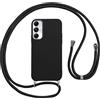 Vauki Cover per Cordino con Collana per Samsung Galaxy A05s 6.7, Custodia Silicone Morbido con Corda, Case Tracolla Antiurto con Necklace Regolabile per Samsung A05s, Nero