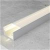 M LEDME Profilo Led piatto U Strush per strisce Led 12-24V a superfice 2 metri in alluminio M LEDME