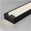 Kit Profilo LED In Alluminio Nero 12 Metri (12x1m) A U Con Copertura Diffusore Nero Opaco, Accessori Inclusi, Per Strisce Larghe Fino A 12mm - 4