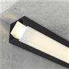 M LEDME Profilo Led angolare Kopep Nero laccato per strisce Led 12-24V a superfice 2 metri in alluminio M LEDME