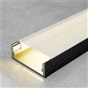 M LEDME Profilo Led piatto U Minim Nero laccato per strisce Led 12-24V a superfice 2 metri in alluminio M LEDME