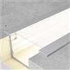 M LEDME Profilo Led piatto U Hev per strisce Led 12-24V da incasso 2 metri in alluminio M LEDME