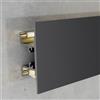 M LEDME Profilo Led da parete Gote Nero laccato per 2 strisce Led 12-24V a superfice 2 metri in alluminio M LEDME