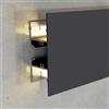M LEDME Profilo Led da parete Gote XL Nero laccato per 2 strisce Led 12-24V a superfice 2 metri in alluminio M LEDME