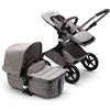 Bugaboo Fox 3, Il Nostro Più Comodo Sistema Modulare 2-in-1: Comodo Passeggino Multi-Terreno & Carrozzina con Culla Traspirante Avanzata, Telaio Nero, Navicella Nero & Cappottina in Light Grey