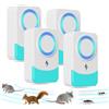POCHY 4 Pack Ultrasuoni per Topi, 60/s Frequenza di Cambio Repellente ad Ultrasuoni per Topi Ampia Gamma per Anti Zanzare, Roditori, Ragni, Formiche