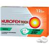 RECKITT BENCKISER H.(IT.) SpA Nurofenteen - 12 Compresse Orosolubili Menta 200mg - Farmaco per il Dolore e la Febbre, Confezione da 12 Compresse