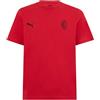 AC Milan T-Shirt Ess, Maglietta in Cotone, Adulto, M