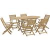 vidaXL AX Tavolo Pranzo 120x70x75cm 6 Sedie Rustico Doghe Giardino Patio Nuovo 3295000