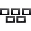 BTicino Slna4803Arff Placca Livinglight, Nero (Antracite), 5 Pezzi