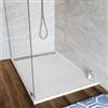 DEGHI Piatto doccia 80x120 cm bianco effetto pietra riducibile - Trey