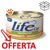 Life Cat Natural con Pollo e Gamberetti - Lattina Da 85 Gr - CONFEZIONE RISPARMIO