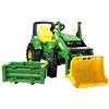 Rolly Toys 710379 - Trattore a pedale John Deere 7930, 3-8 anni con caricamento frontale, trasportatore