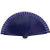 MAPIMANIA - Ventaglio da Borsetta Pieghevole in Legno Laccato bifacciale Dipinto a Mano Color Blu, Ventagli Matrimonio, Ventaglio Giapponese Resistente
