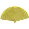MAPIMANIA - Ventaglio da Borsetta Pieghevole in Legno Laccato bifacciale Dipinto a Mano Color Giallo, Ventagli Matrimonio, Ventaglio Giapponese Resistente