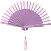 MAPIMANIA - Ventaglio da Borsetta Pieghevole Color Rosa in Legno e Seta con Custodia, Ventagli Matrimonio, Ventaglio Giapponese Resistente Dipinto a Mano