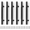 Bwintech 6 Pack Nero 181MM Knured Maniglie Armadio, 128MM Hole Centers Mobilia Cassetto Tira Manopole Armadio Maniglie Armadio