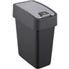 keeeper Cestino Premium con Coperchio Ribaltabile, Soft Touch, 10 l, 29,5 x 18 x 36,5 cm, Magne, Grigio (grafite)