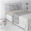 Italian Bed Linen Set Lenzuola Letto Fashion, Made in Italy- Completo Letto in Morbida Microfibra, Lenzuolo Sotto con Angoli, Telo Sopra 180x270 e Federa con Patella Interna, Piazza e Mezza, Ingrid