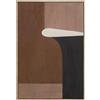 Kare Design quadro su tela Shape Brownie, marrone/nero, arte astratta, colori neutri, decorazione parete sala, corridoio, lounge, 90x60 cm