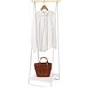 YAMAZAKI 2297 TOWER Coat Rack, white, Steel/Wood, 52 x 47 x 140 cm