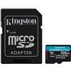 Kingston Canvas Go! Plus microSD Scheda di memoria Classe 10, UHS-I 256GB microSDXC 170R A2 U3 V30 Card + adattatore