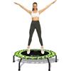 DARCHEN Mini trampolino Rebounder da 150 kg per adulti, piccolo trampolino per interni, per esercizi, allenamento, fitness, design migliorato per rimbalzo più sicuro e silenzioso [100 cm]