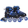 Endless EL1025 Inline Adjustable Skates Medium Size 34 EUR (UK 1.5) - 38 EUR (UK 5) for 6 to 12 Years | Blue | Aluminium Chassis and 70 mm PU Wheels | Front Wheel Flash, ABEC 7 Bearings | In-Outdoor