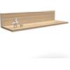 Mama Store Mensola Ripiano 70cm a L da Muro, Quercia Naturale, 70CM x 22CM x 13CM