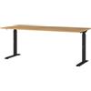 GERMANIA DIE MÖBELMACHER Germania Scrivania 7912-582, a Rovere di Grandson repro/Nero, altezza media regolabile, 180 x 91 x 80 cm (LxAxP)