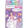 Make It Real: Design alla Moda Scratch Art: Groovy Vibes - Scratch to Reveal Fashion & Accessori, Pagine da colorare e Foglio di Adesivi, Ragazze e Bambini età 8+